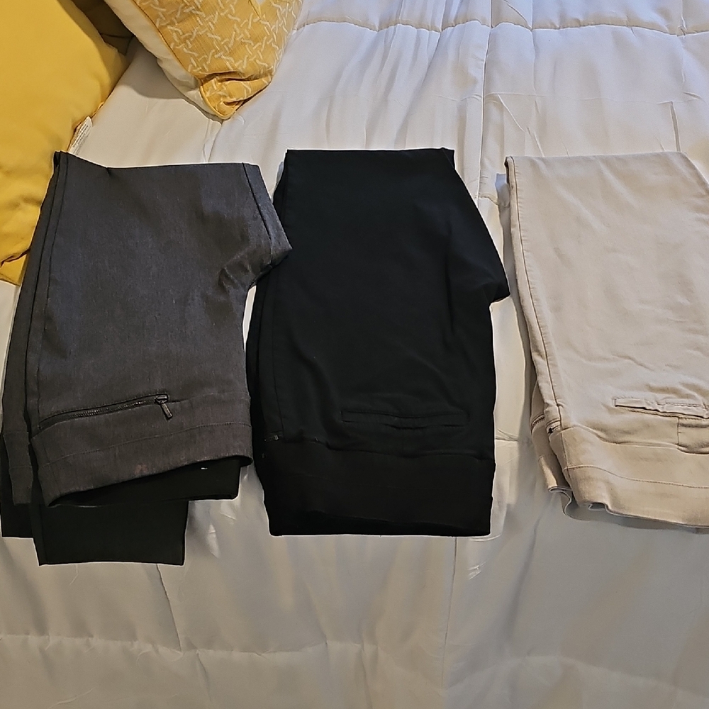 Candie's business casual Black -Gray- Khaki Pants.   Elastic Waist.